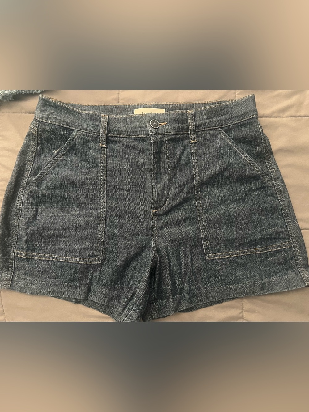Level 99 Blue Denim Chambray Shorts Waist Size 30